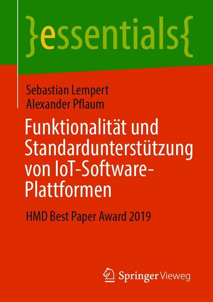 Produktbild: Funktionalit&auml;t und Standardunterst&uuml;tzung von IoT-Software-Plattformen