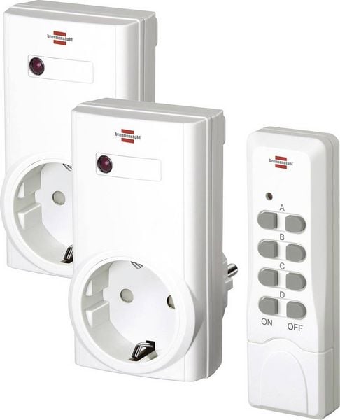 Produktbild: Brennenstuhl 1507150 FSK 433MHz Steckdosen-Set 2fach Steckdose 1000W