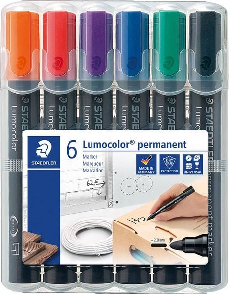 STAEDTLER Marker Lumocolor 352 permanent Rundspitze, 6er Set