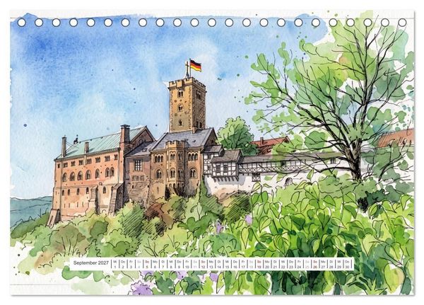 Produktbild: Zauberhafte Wartburg (Tischkalender 2027 DIN A5 quer), CALVENDO Monatskalender