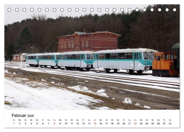 Produktbild: Eisenbahnen auf Usedom (Tischkalender 2026 DIN A5 quer), CALVENDO Monatskalender