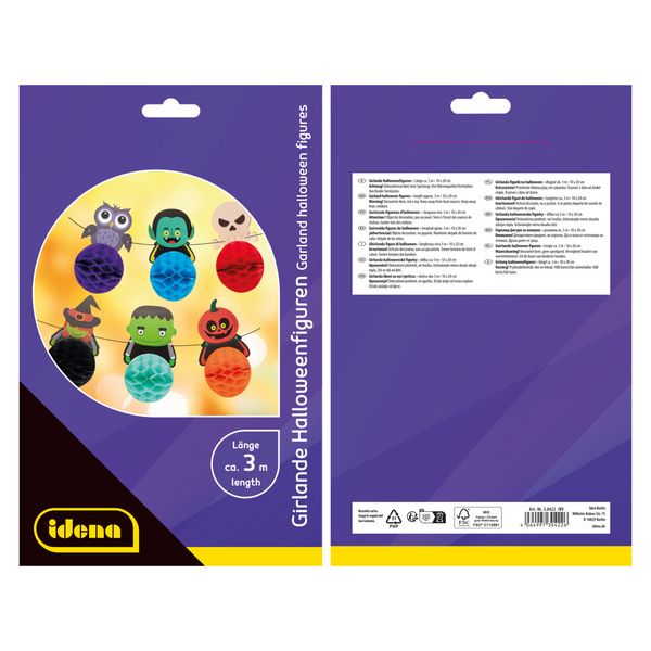 Produktbild: Idena Girlande Wabenball Figuren Halloween 20x300cm