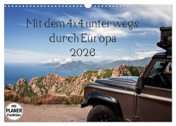 Produktbild: Mit dem 4x4 durch Europa (Wandkalender 2026 DIN A3 quer), CALVENDO Monatskalender