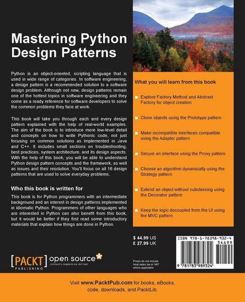 Produktbild: Mastering Python Design Patterns