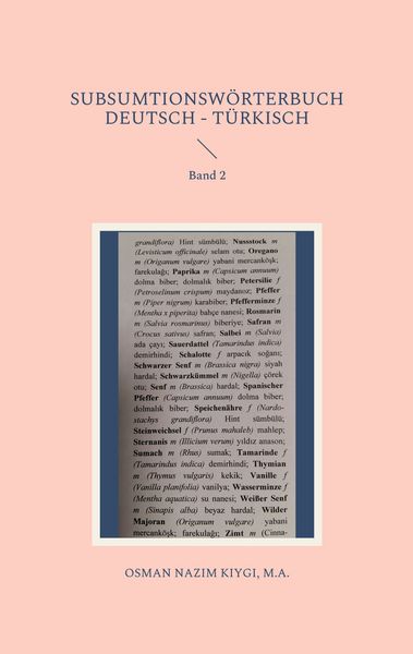 Produktbild: Subsumtionsw&ouml;rterbuch Deutsch - T&uuml;rkisch