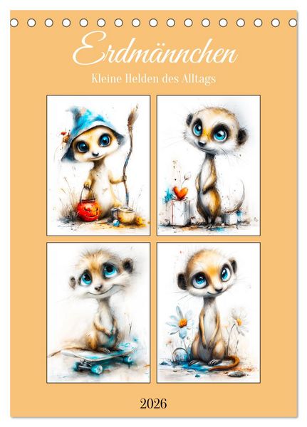 Produktbild: Erdm&auml;nnchen. Kleine Helden des Alltags (Tischkalender 2026 DIN A5 hoch), CALVENDO Monatskalender