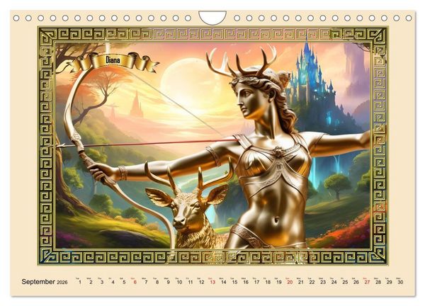 Produktbild: Roman Gods - under the spell of mythology (Wall Calendar 2026 DIN A4 landscape), CALVENDO 12 Month Wall Calendar