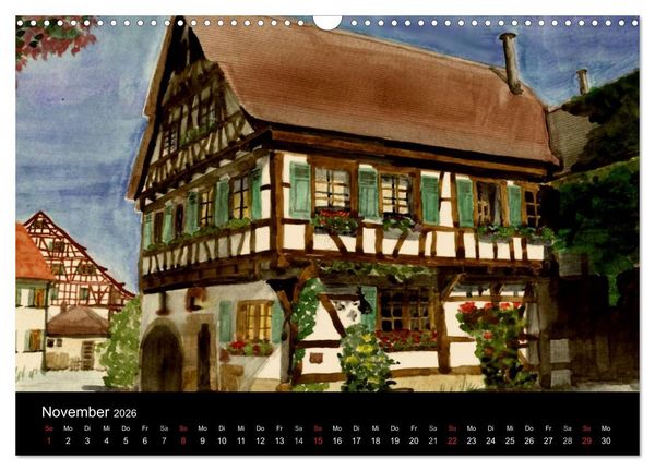 Produktbild: Deutschland in Aquarell (Wandkalender 2026 DIN A3 quer), CALVENDO Monatskalender