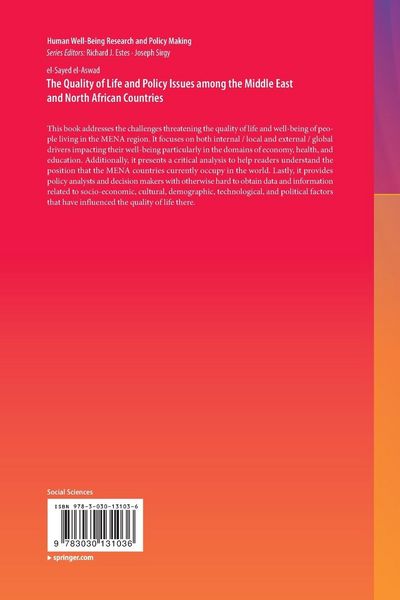 Produktbild: The Quality of Life and Policy Issues among the Middle East and North African Countries