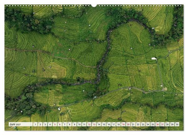 Produktbild: Indonesien von oben - spektakul&auml;re Landschaften aus der Vogelperspektive (hochwertiger Premium Wandkalender 2027 DIN A2 quer), Kunstdruck in Hochglanz