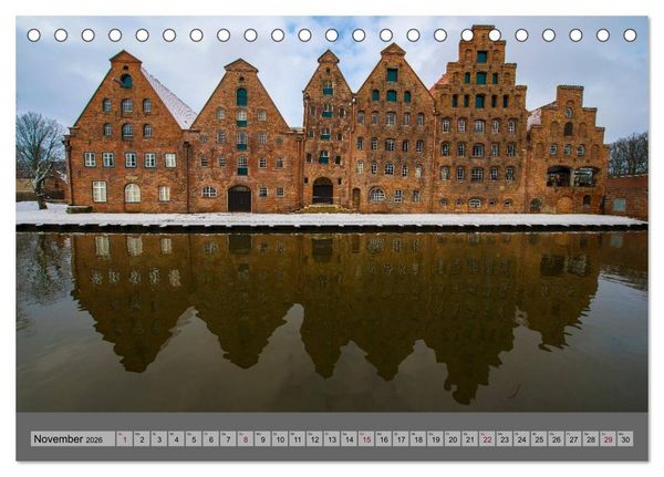 Produktbild: Ansichten der L&uuml;becker Altstadtinsel (Tischkalender 2026 DIN A5 quer), CALVENDO Monatskalender