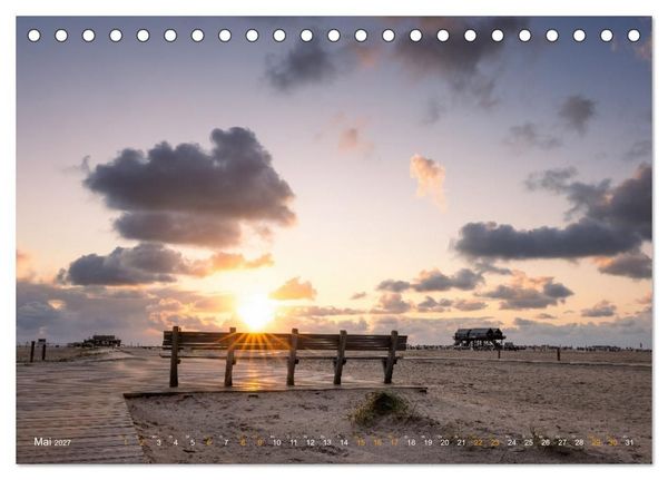 Produktbild: Nordseeurlaub in St. Peter-Ording (Tischkalender 2027 DIN A5 quer), CALVENDO Monatskalender