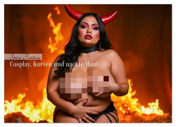 Produktbild: Spicy Fantasy - Cosplay, Kurven und nackte Haut (Wandkalender 2026 DIN A4 quer), CALVENDO Monatskalender