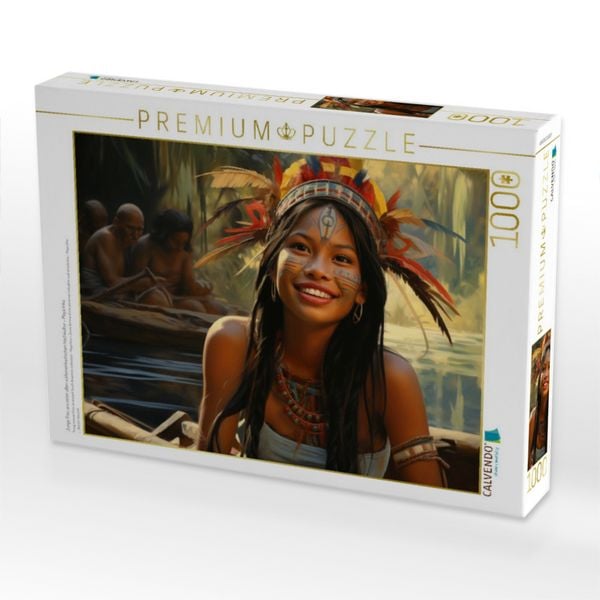 Produktbild: CALVENDO Puzzle Junge Frau aus einer alten s&uuml;damerikanischen Hochkultur - Maya Inka | 1000 Teile Lege-Gr&ouml;&szlig;e 64x48cm Foto-Puzzle f&uuml;r gl&uuml;ckliche Stunden
