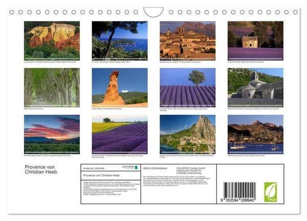 Produktbild: Provence von Christian Heeb (Wandkalender 2027 DIN A4 quer), CALVENDO Monatskalender