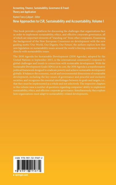 Produktbild: New Approaches to CSR, Sustainability and Accountability, Volume I