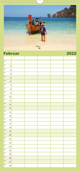 Produktbild: Familienplaner Backpacker um die Welt (Wandkalender 2022 , 21 cm x 45 cm, hoch)