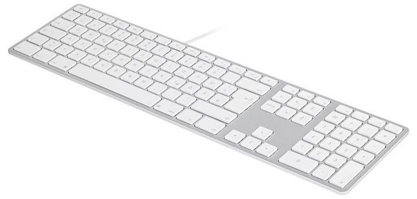 Produktbild: Matias FK318S-DE Wired Aluminium Keyboard for Mac USB Tastatur Deutsch, QWERTZ, Mac Silber
