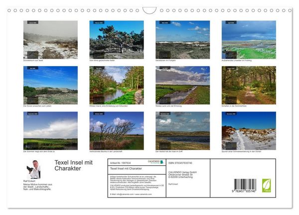 Produktbild: Texel Insel mit Charakter (Wandkalender 2026 DIN A3 quer), CALVENDO Monatskalender