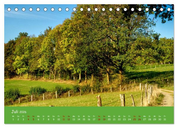 Produktbild: Bergisches Land (Tischkalender 2026 DIN A5 quer), CALVENDO Monatskalender