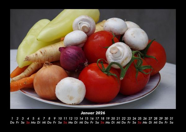 Produktbild: Gem&uuml;sekalender 2026 Fotokalender DIN A3