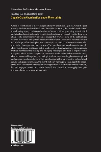 Produktbild: Supply Chain Coordination under Uncertainty