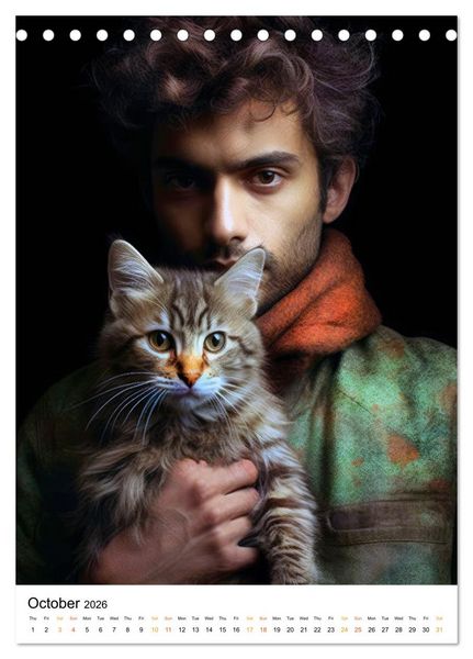 Produktbild: Purrrfect Companions (Desk Calendar 2026 DIN A5 portrait), CALVENDO 12 Month DeskCalendar