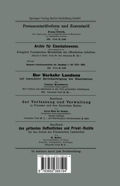 Produktbild: Die Ausbildung der h&ouml;heren Verwaltungsbeamten in Preussen und ihre Stellung in der Staatseisenbahnverwaltung