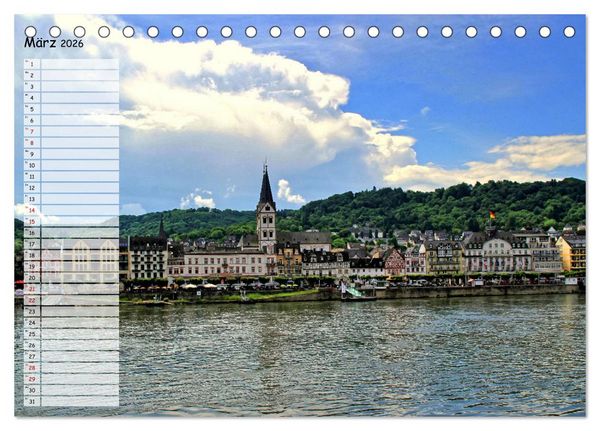Produktbild: Von Lahnstein bis R&uuml;desheim - Am wundersch&ouml;nen Mittelrhein (Tischkalender 2026 DIN A5 quer), CALVENDO Monatskalender