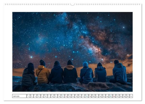 Produktbild: Galaktische Abenteuer (Wandkalender 2026 DIN A2 quer), CALVENDO Monatskalender
