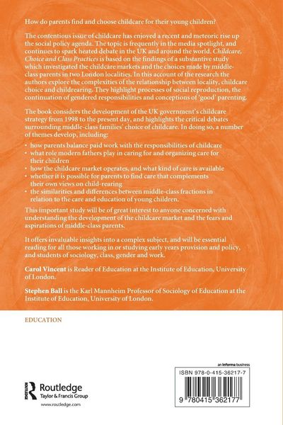 Produktbild: Childcare, Choice and Class Practices