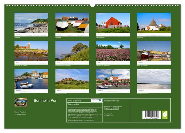 Produktbild: Bornholm Pur (hochwertiger Premium Wandkalender 2026 DIN A2 quer), Kunstdruck in Hochglanz