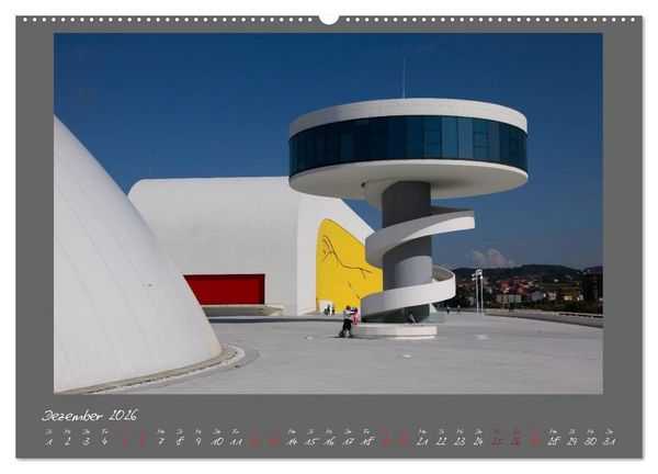 Produktbild: Moderne Architektur - Oscar Niemeyer Kulturzentrum (hochwertiger Premium Wandkalender 2026 DIN A2 quer), Kunstdruck in Hochglanz