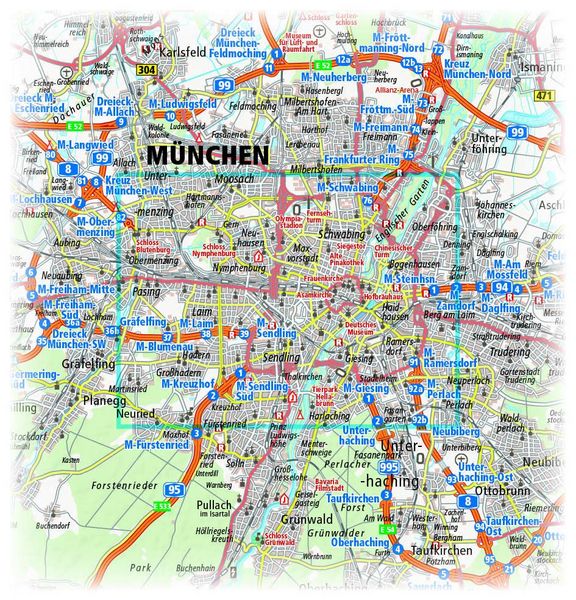 Produktbild: M&uuml;nchen. Stadtplan 1:18 000