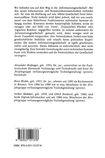 Produktbild: Die Verletzlichkeit der &rsquo;Informationsgesellschaft&lsquo;