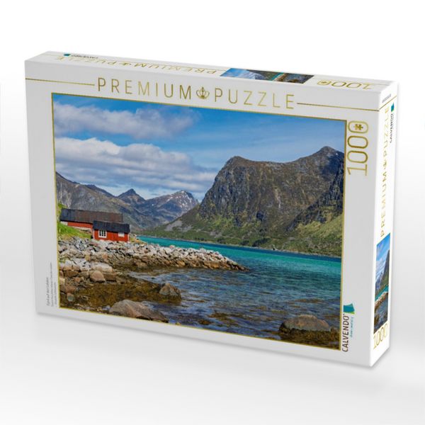 Produktbild: CALVENDO Puzzle Fjord auf den Lofoten | 1000 Teile Lege-Gr&ouml;&szlig;e 64x48cm Foto-Puzzle f&uuml;r gl&uuml;ckliche Stunden