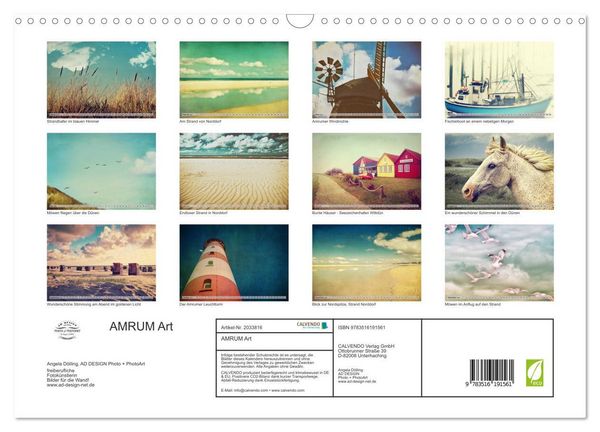 Produktbild: AMRUM Art (Wandkalender 2026 DIN A3 quer), CALVENDO Monatskalender