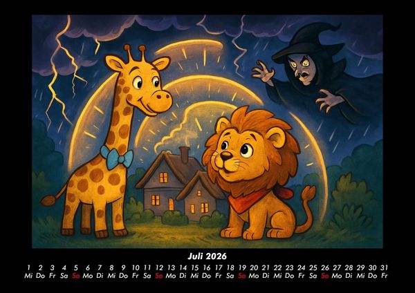 Produktbild: Nala & Buschi in m&auml;rchenhaften Welten 2026 Fotokalender DIN A3