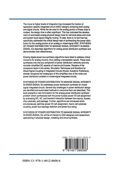 Produktbild: Synthesis of Power Distribution to Manage Signal Integrity in Mixed-Signal ICs