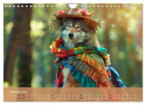Produktbild: Waldtiere mit Stil. Tierische Trendsetter in der Natur (Wandkalender 2026 DIN A4 quer), CALVENDO Monatskalender