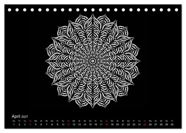 Produktbild: Entspannung und Ruhe durch Mandalas (Tischkalender 2027 DIN A5 quer), CALVENDO Monatskalender