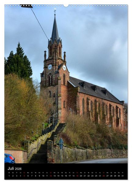 Produktbild: Sa(ar)krale Baukunst - Kirchenarchitektur im Saarland (hochwertiger Premium Wandkalender 2026 DIN A2 hoch), Kunstdruck in Hochglanz