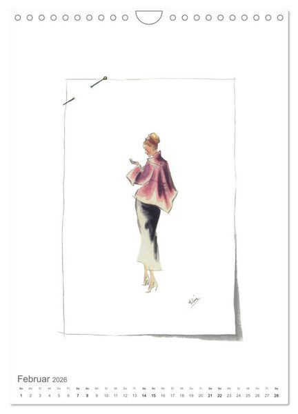 Produktbild: FIGURINEN 2026 - Fashion von 1949 - Originale von Elina Ruffinengo (Wandkalender 2026 DIN A4 hoch), CALVENDO Monatskalender