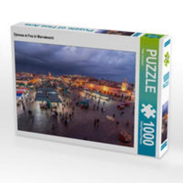 CALVENDO Puzzle Djemaa el Fna in Marrakesch | 1000 Teile Lege-Größe 64x48cm Foto-Puzzle für glückliche Stunden