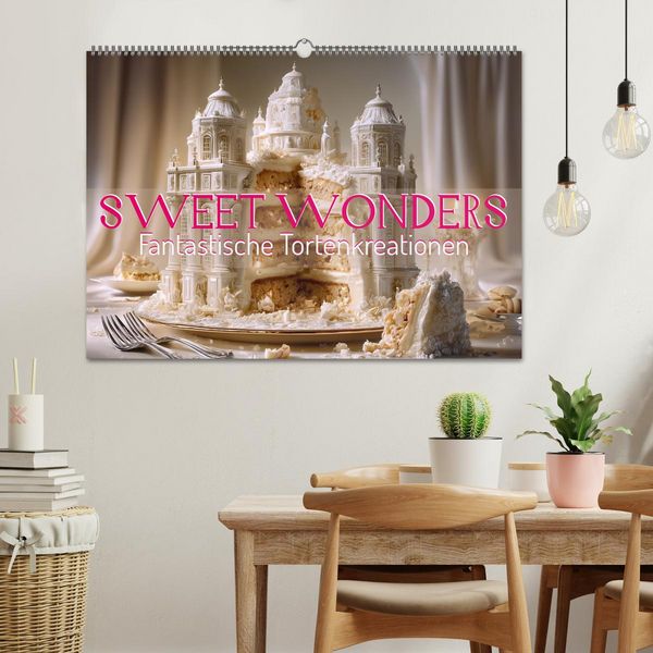 Produktbild: Sweet Wonders. Fantastische Tortenkreationen (Wandkalender 2026 DIN A2 quer), CALVENDO Monatskalender