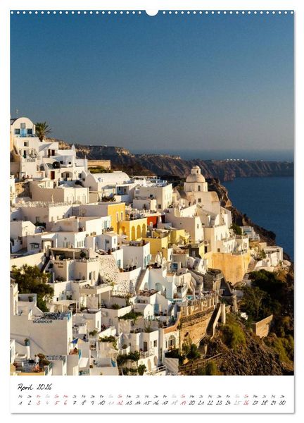 Produktbild: Insel des Lichts - Santorini (Wandkalender 2026 DIN A2 hoch), CALVENDO Monatskalender