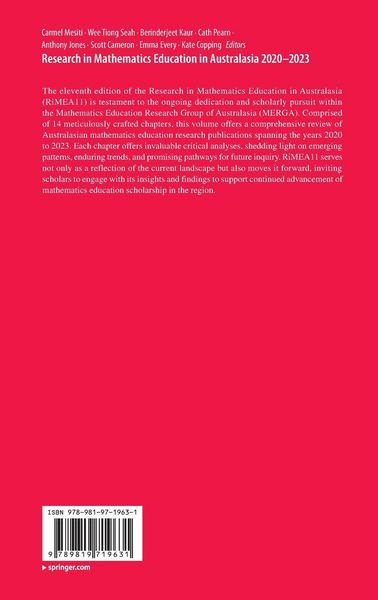 Produktbild: Research in Mathematics Education in Australasia 2020&ndash;2023