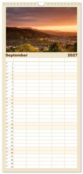 Produktbild: Familienplaner 2027 - Faszination Schw&auml;bische Alb mit 5 Spalten (Wandkalender, 21 x 45 cm) CALVENDO