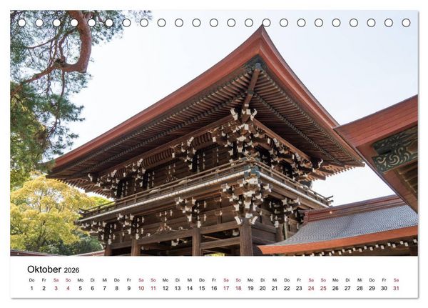 Produktbild: Tokio Kalender mit historischen Tempeln und Schreinen (Tischkalender 2026 DIN A5 quer), CALVENDO Monatskalender