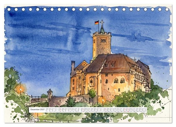 Produktbild: Zauberhafte Wartburg (Tischkalender 2027 DIN A5 quer), CALVENDO Monatskalender
